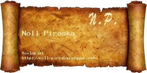 Noll Piroska névjegykártya